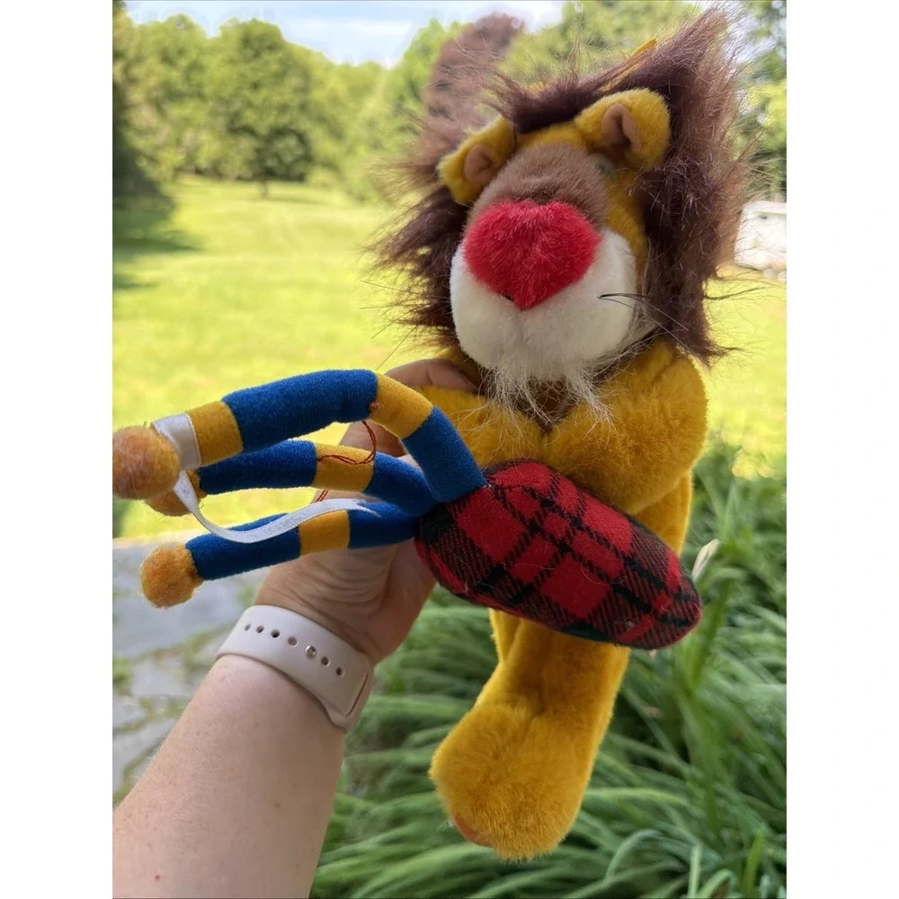 Vintage M/S Scotia Prince Cruise Ferry Lion Mascot Stuffed Bagpipes Souvenir